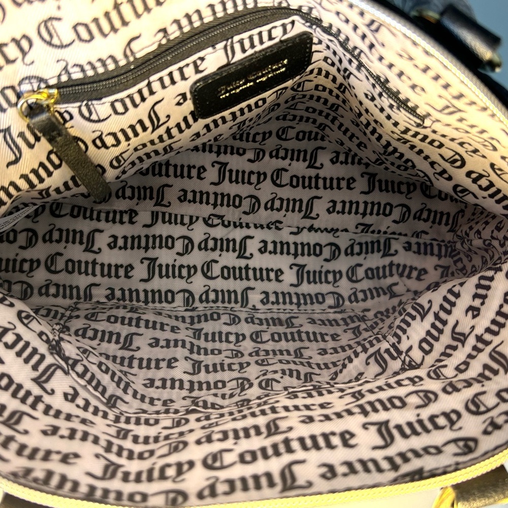 🚫SOLD‼️Juicy Couture Glam Black Beige Dome Satchel & Clutch Wallet Set NEW! - Picture 3 of 5